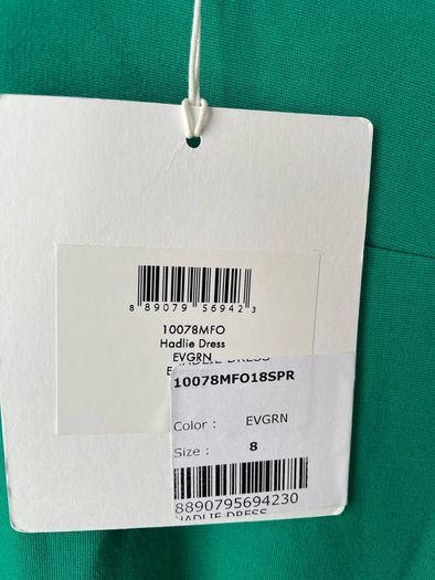 Diane Von Furstenberg Hadlie Evergeen dress size 8 New with tags