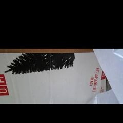 free black Christmas tree