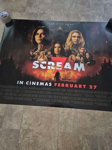 Scream 7 - Original Uk Quad Film Poster- 2026- Official Cinema Release Horror Movie