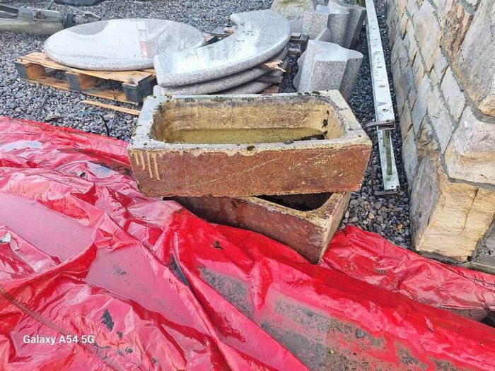 antique ceramic troughs