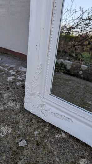Mirror in white frame LARGE