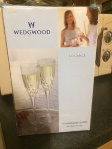 Wedgewood champage glasses free postage