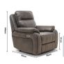 Michael Murphy:Presley Grey Fabric Electric Recliner Armchair Image 4