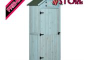 Garden Shed Vertical Utility 3 Shelves Shed Wood Outdoor Garden Tool Storage Unit Storage Cabinet, 77 x 54.2 x 179cm MULTIPLE COLOURS AVAILABLE (FREE SHIPPING)