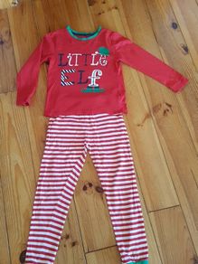 Age 7-8 Little Elf Christmas Pyjamas