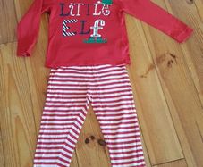 Age 7-8 Little Elf Christmas Pyjamas