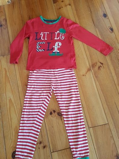 Age 7-8 Little Elf Christmas Pyjamas