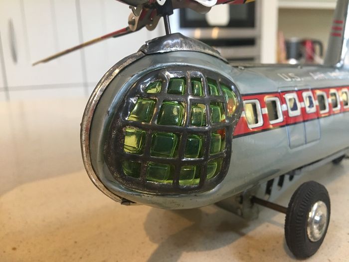 TN Helicopter Double Rotor Vintage Tin Toy made in Japan