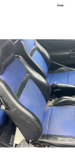 seat ibiza seats 6k2 blue half leather rare seats