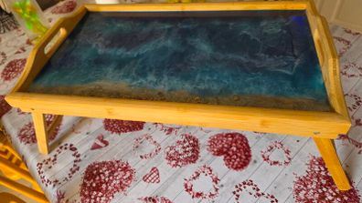 Tray Handmade Ocean Resin Folding Tray