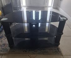 glass TV stand