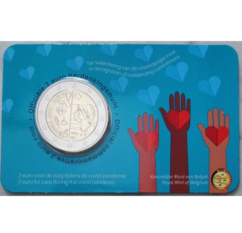 Belgium 2 Euro Brilliant Uncirculated Coin 2022 - Care During the Covid Pandemic - 2 Euro Commemorative Coin