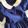 Zara Navy Dress with Cream Collar - Size XS Image 7