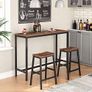 Bar Stools Set of 2, Tall Industrial Kitchen Breakfast Stools with Footrests, Bar Chairs with Saddle Seat for Kitchen, Counter, Easy Assembly, Rustic Brown and Black Image 7