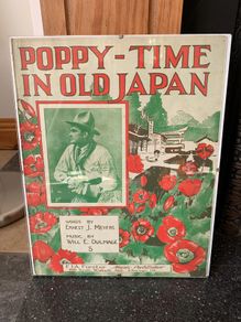 Vintage framed sheet music cover