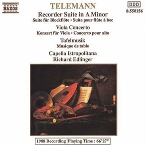 Telemann. Recorder Suite in A Minor. CD. Free Postage!