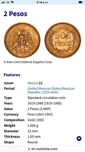 1945 M Dos Pesos
