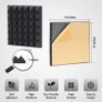 Acoustic Foam Panels, 30 x 30 x 5 cm Sound Proof Panels Self Adhesive,High Density Acoustic Wall Panels for Sound Absorption and Echo Control 24 Pack Black Image 2