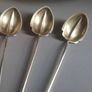 Sterling silver antique straw spoons set of 5 Image 3