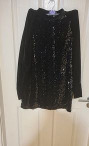 Zara Sequin/velvet Mini Dress/top Size Xxl