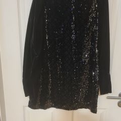 Zara Sequin/velvet Mini Dress/top Size Xxl