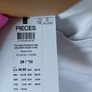 Pieces Luna raw hem straight leg Jeans White Size 29 32 UK 12 BNWT RRP 40 Image 5