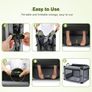 Dog Car Crate, Collapsible Dog Crate with Breathable Mesh, 76x51x51cm Dog Travel Crate Sturdy Frame for Small and Medium Dogs, Suitable for Traveling, Visit Veterinarian and Insides Image 9