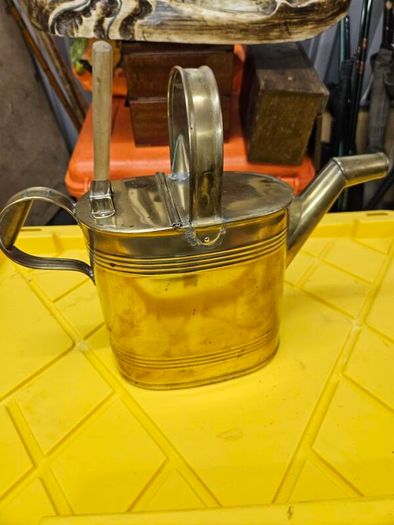 victorian brass watering can