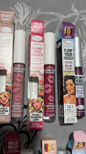 The balm new plump your pucker plumping lipgloss full size genuine