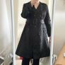 London Fog Black Trench Coat Large Image 5