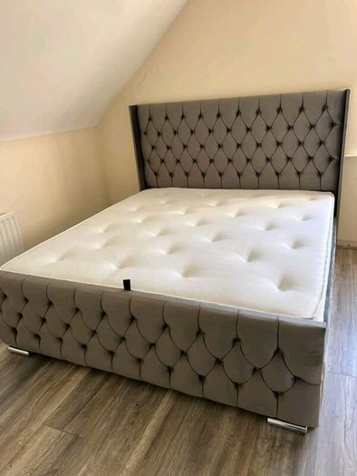 Double Bed Frame Optional Gaslift Ottoman Storage - Storage Bed- Upholstered Bed- Bed on Sale- Mattres