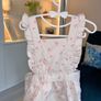 Gorgeous Girls Cream & Pink Floral Pinafore Dress from GAP Kids Size: Age 3 Years / 98-100cm Image 6