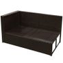 8 Piece Garden Lounge Set with Cushions Poly Rattan Brown Image 8