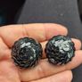 Vintage Black Sequin Earrings Image 4