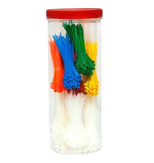 New 1200 Pcs 2.5mm 3.6mm Nylon Strong Cable Wraps Ties Color Repair Set # 1522