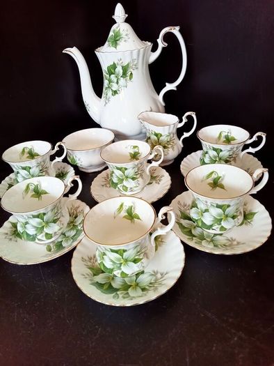 Royal Albert Bone China "Trillium" Coffee Set