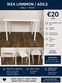 Ikea Linnmon Table White