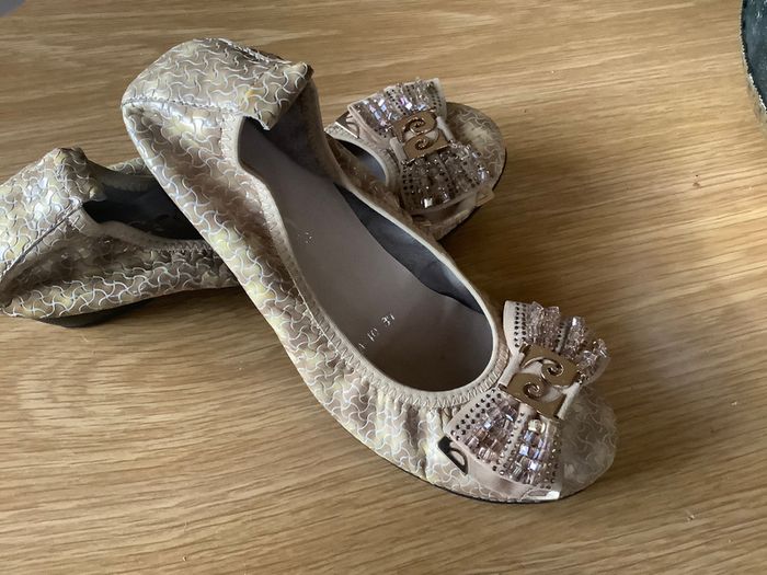 Ecco Low Wedge Ballerina Shoes