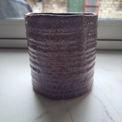 Purple plant pot