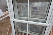 2 x White uPVC Sliding Sash Windows