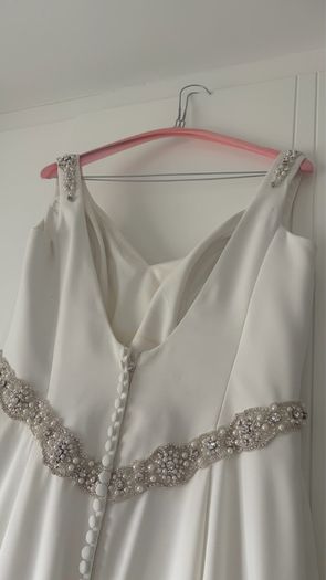 wedding dress with stains