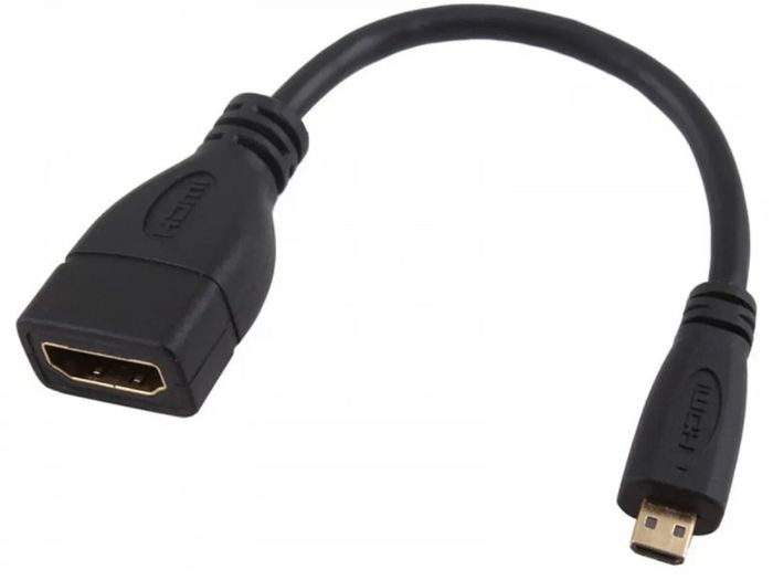 15cm Short Micro HDMI D Male To HDMI A Female Adapter Cable Converter Tablet