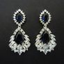 Sapphire Stone Crystal Dangle Silver Earrings Image 2