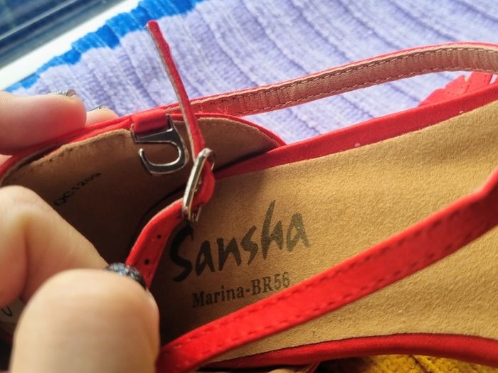 allroom Latin Sansha girl low heel dance shoes NEW size 8 (around 5uk)