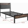 3ft Single Bed Frame with Storage Headboard Image 2