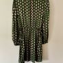 Oliver Bonas Green Geometric Satin Mini Shirt Dress Image 3