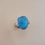 Natural Arizona Turquoise Sterling Silver Ring Handcrafted Boho Small Finger Gemstone Jewelry Image 6