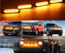 4in 1 LED Grille Flashing Light for Car Truck,