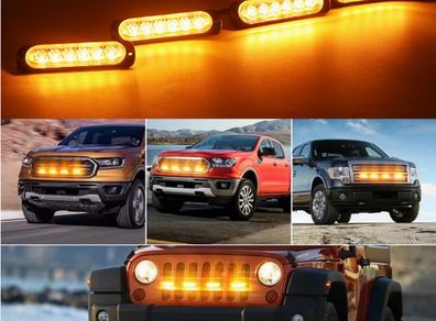 4in 1 LED Grille Flashing Light for Car Truck,