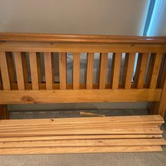 Lovely Sturdy 4Ft 6 Double Wooden Bed Frame - Can Deliver